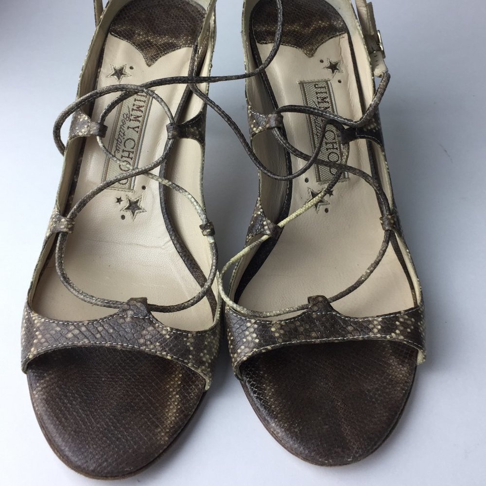 Jimmy Choo: Kitten Heel- Snakskin-SZ:36 1/2